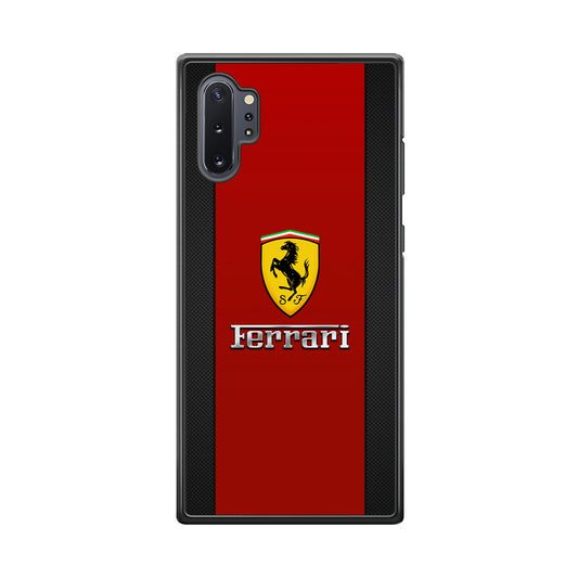 Ferrari Luxury Car Stripe Logo Samsung Galaxy Note 10 Plus Case | Slim Rubber Case for Samsung Galaxy Note 10 Plus