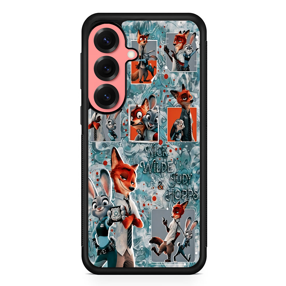 Zootopia Judy and Nick Aesthetic Samsung Galaxy S25 Case | Protective Case for Samsung Galaxy S25