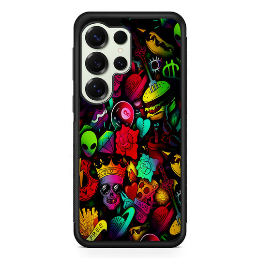 King Life Doodle Artistic Samsung Galaxy S25 Ultra Case | Durable Rubber Case for Samsung Galaxy S25 Ultra