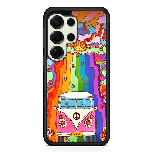 Hippie Aesthetic Rainbow Samsung Galaxy S25 Ultra Case | Durable Rubber Case for Samsung Galaxy S25 Ultra