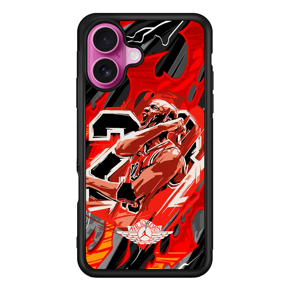 Air Jordan Flaming Spirit iPhone 17 Case - Slim Rubber Case for iPhone 17