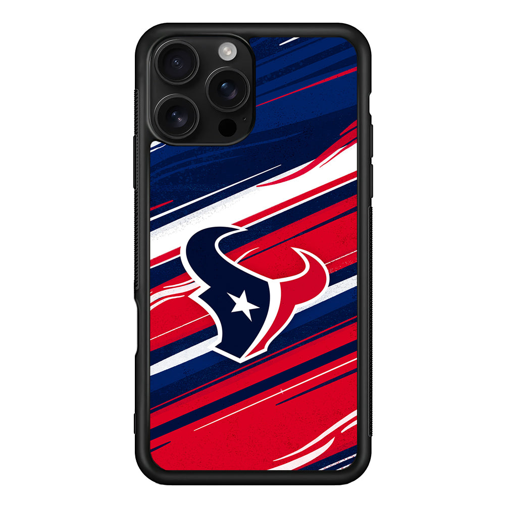 Houston Texans Abstract Color iPhone 16 Pro Case | Durable Protective Case for iPhone 16 Pro