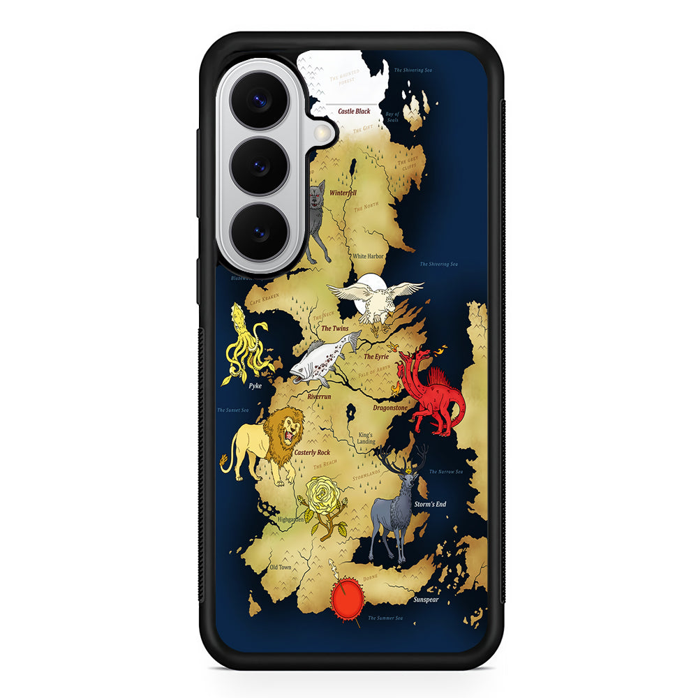 Game of Thrones Map of Westeros Samsung Galaxy S26 Case | Protective Rubber Cover