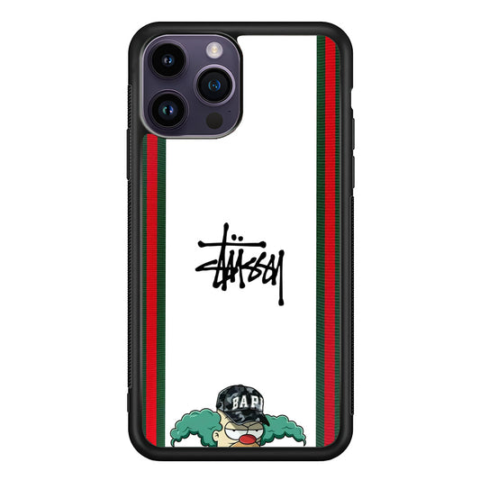 Stussy Homer Simpson iPhone 14 Pro Max Case | Slim Rubber Case for iPhone 14 Pro Max