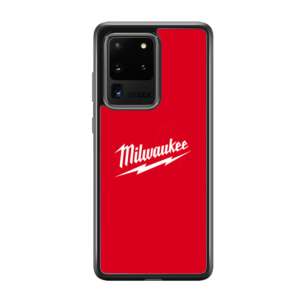 Milwaukee Tool Red Background Samsung Galaxy S20 Ultra Case | Slim Rubber Case for Samsung Galaxy S20 Ultra