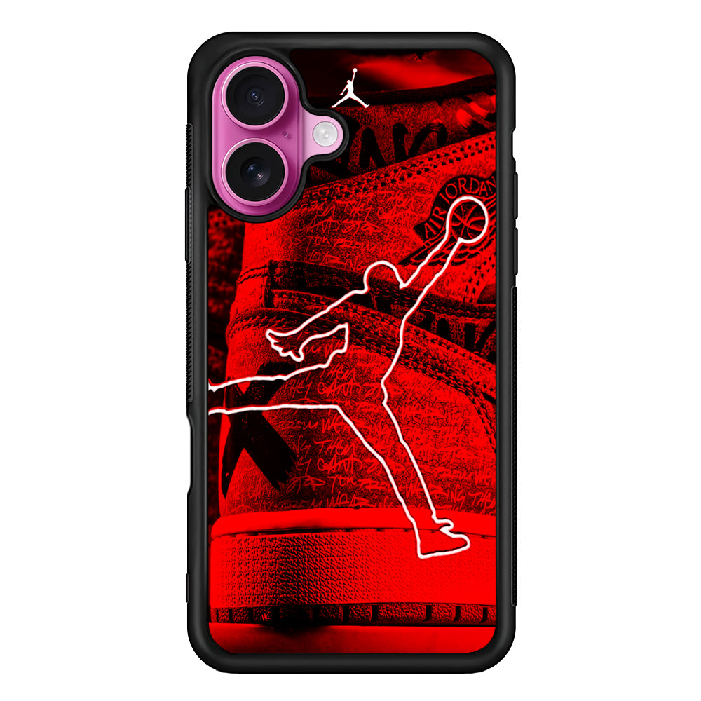 Air Jordan Red Shoes iPhone 17 Case - Slim Rubber Case for iPhone 17