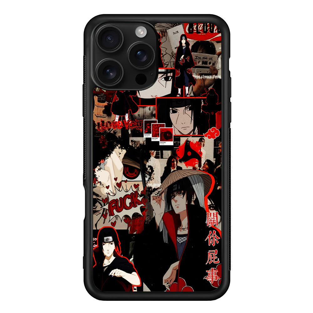 Itachi Uchiha Akatsuki Aesthetic iPhone 16 Pro Case | Durable Protective Case for iPhone 16 Pro