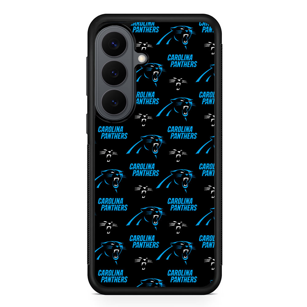 Carolina Panthers Logo Pattern Samsung Galaxy S26 Plus Case | Slim Rubber Case for Samsung Galaxy S26 Plus
