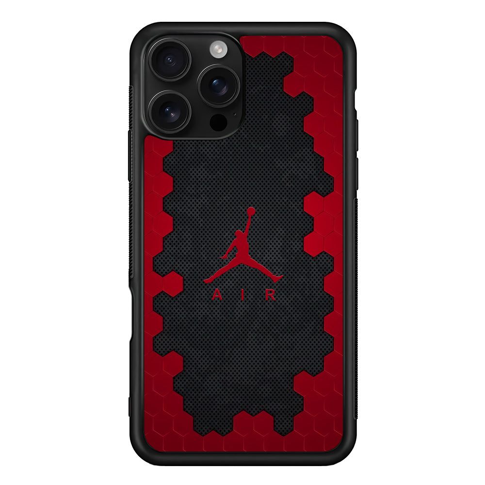 Air Jordan Red Honeycomb iPhone 16 Pro Case - Stylish Protective Cover for iPhone 16 Pro