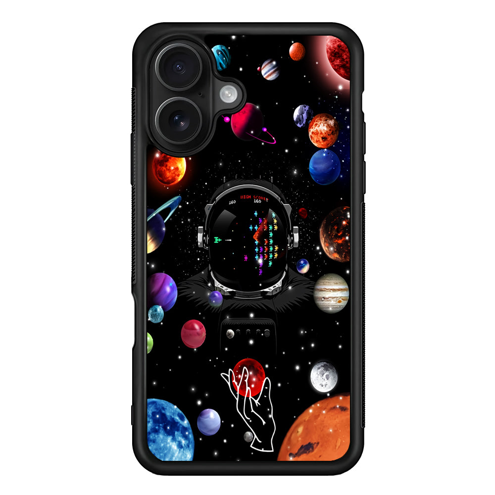 Astronaut Vintage Space Game iPhone 16 Case - Oxvistore