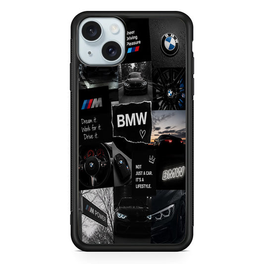 BMW M4 Cinematic Collage iPhone 14 Case | Slim Rubber Case for iPhone 14