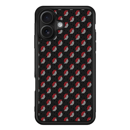 Portland Trail Blazers Pattern iPhone 16 Case - Oxvistore