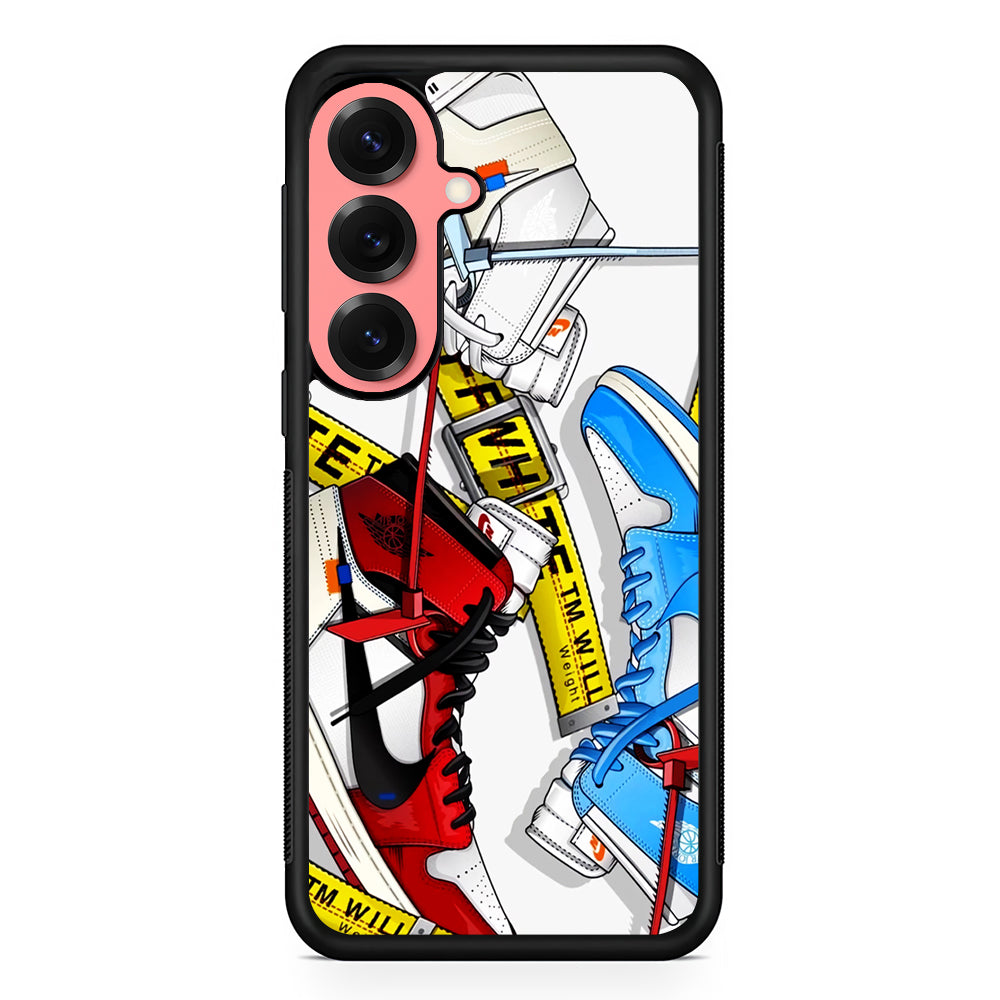 Nike Air x Off White Shoes Colase Samsung Galaxy S25 Case | Slim Rubber Case for Samsung Galaxy S25