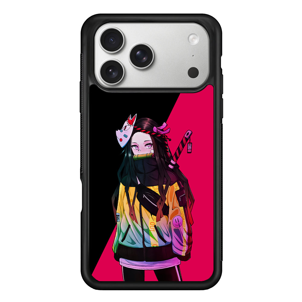 Nezuko Hypebeast Demon Slayer iPhone 17 Pro Case | Slim Rubber Case for iPhone 17 Pro