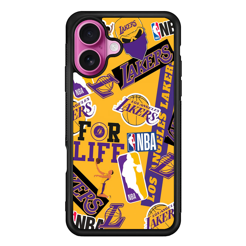 Los Angeles Lakers Aesthetic iPhone 17 Case | Slim Protective Rubber Phone Cover
