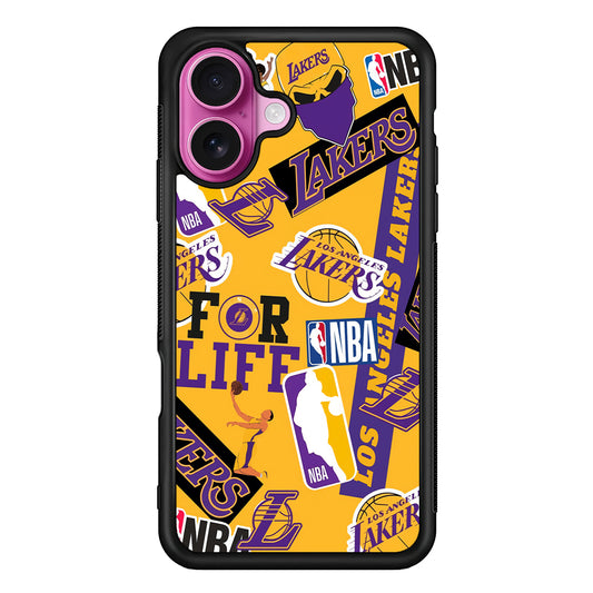 Los Angeles Lakers Aesthetic iPhone 17 Case | Slim Protective Rubber Phone Cover