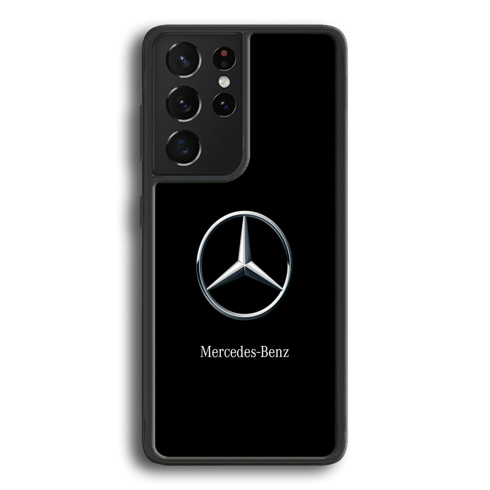 Mercedes-Benz Metallic Silver Samsung Galaxy S22 Ultra Case | Slim Rubber Case for Samsung Galaxy S22 Ultra