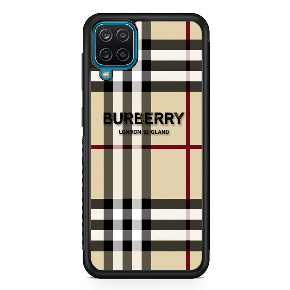 Burberry Cream Pattern Samsung Galaxy A12 Case | Slim Rubber Case for Samsung Galaxy A12