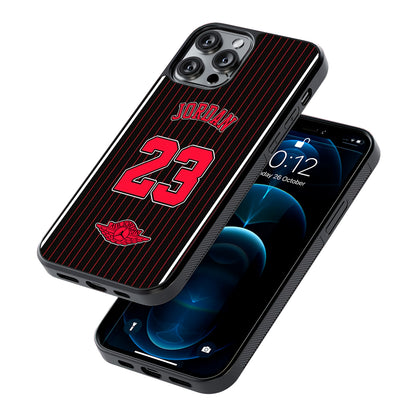 Air Jordan Emblem on Jersey 2D Rubber Phone Case | Slim Protective Phone Case