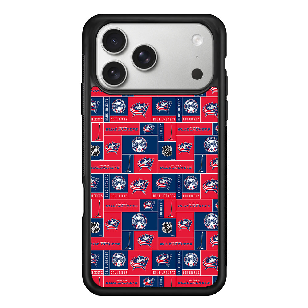 Columbus Blue Jackets Pattern iPhone 17 Pro Case | Slim Rubber Case for iPhone 17 Pro