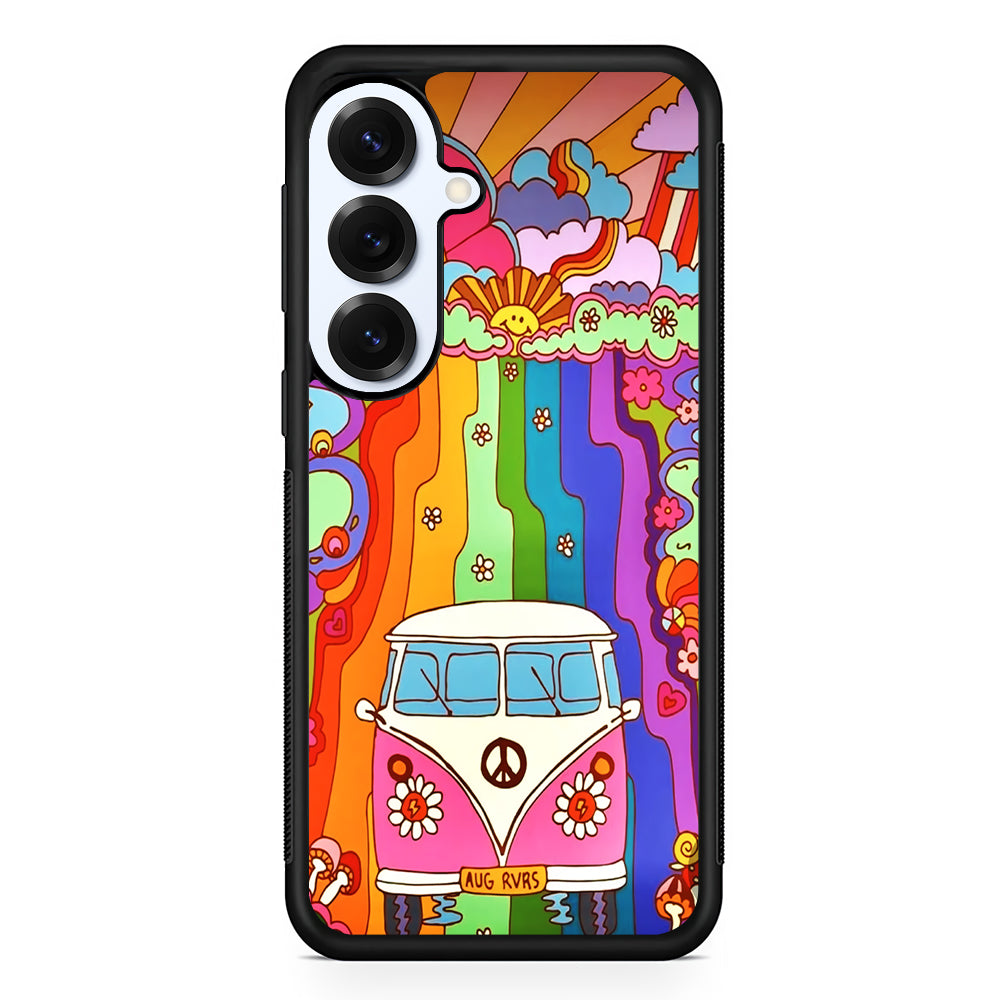 Hippie Aesthetic Rainbow Samsung Galaxy S25 Plus Case | Slim Rubber Cover for Samsung Galaxy S25 Plus
