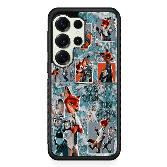 Zootopia Judy and Nick Aesthetic Samsung Galaxy S25 Ultra Case | Durable Rubber Case for Samsung Galaxy S25 Ultra