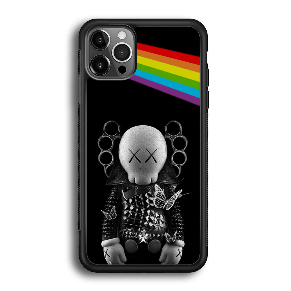 Kaws Metal Style Rainbow iPhone 12 Pro Case | Slim Rubber Case for iPhone 12 Pro