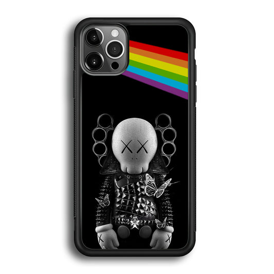 Kaws Metal Style Rainbow iPhone 12 Pro Max Case | Slim Rubber Case for iPhone 12 Pro Max
