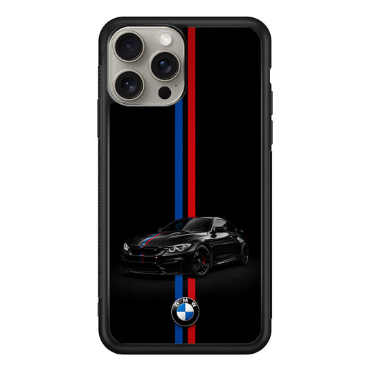 BMW M4 Coupe Racing Stripe iPhone 15 Pro Case | Slim Rubber Case for iPhone 15 Pro
