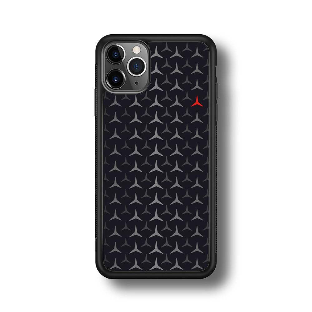 Mercedes-Benz Logos Pattern iPhone 11 Pro Case | Slim Rubber Case for iPhone 11 Pro