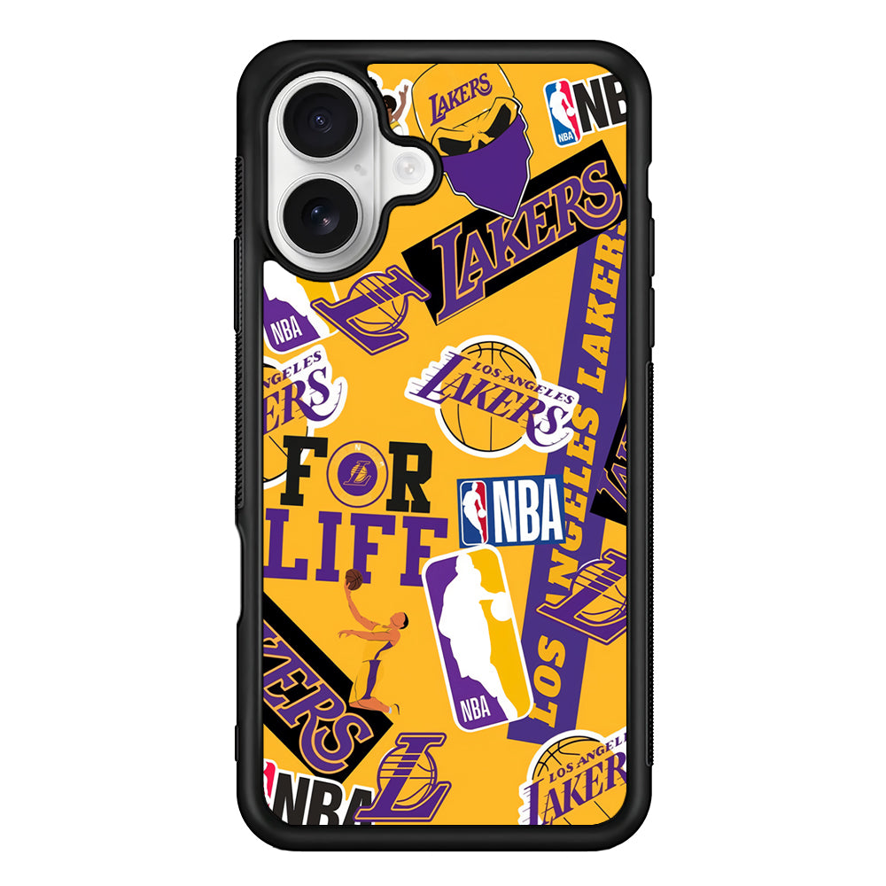 Los Angeles Lakers Aesthetic iPhone 16 Plus Case | Durable Protective Rubber Cover