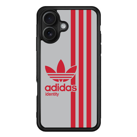 Adidas Red Identity iPhone 16 Case - Oxvistore