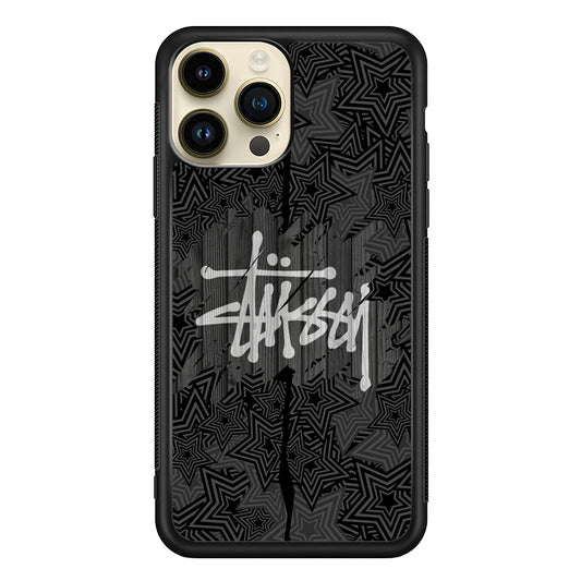 Stussy Star from The Night iPhone 14 Pro Case | Slim Rubber Case for iPhone 14 Pro