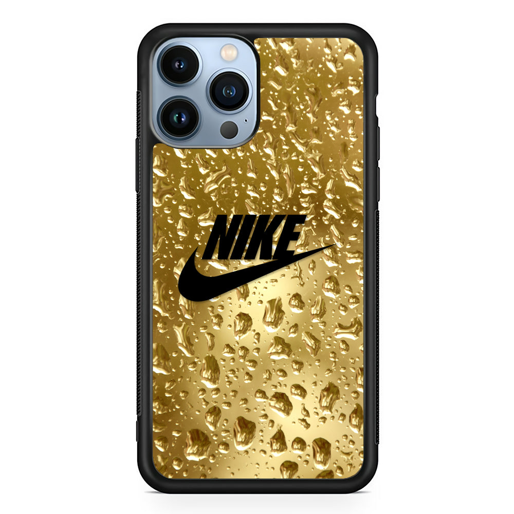 Nike Golden Water Drop 2D Rubber Phone Case | Slim Protective Phone Case