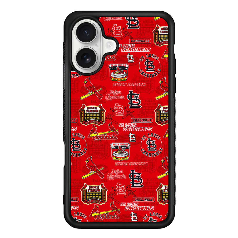 St. Louis Cardinals Retro iPhone 16 Plus Case | Durable Protective Rubber Cover