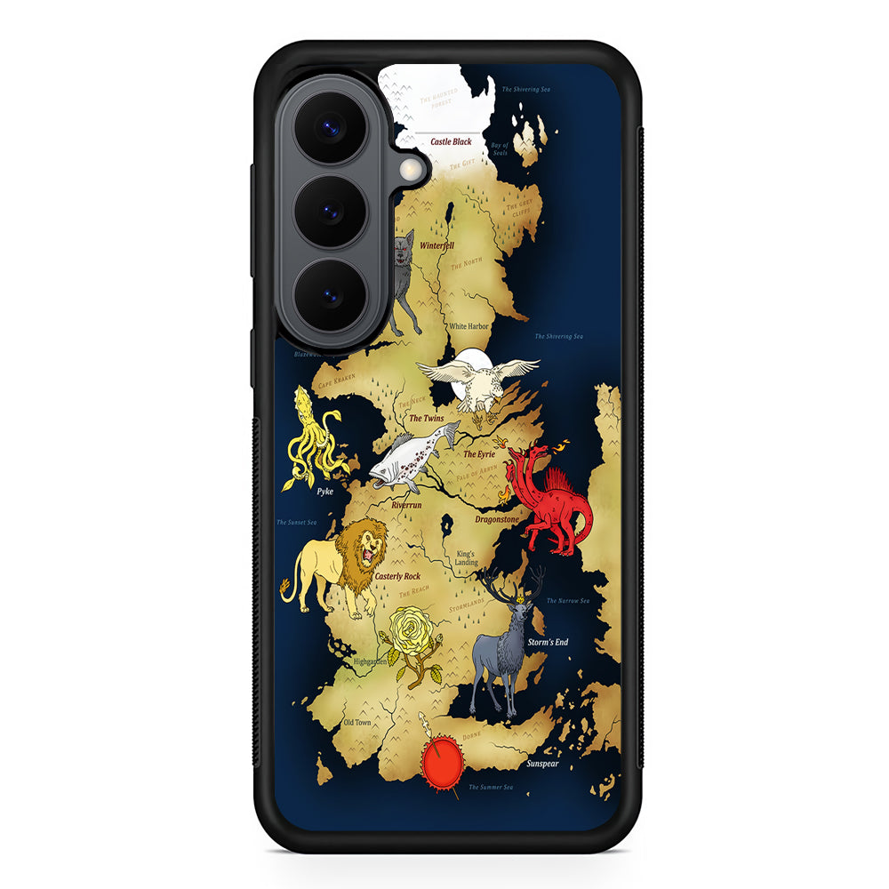 Game of Thrones Map of Westeros Samsung Galaxy S26 Plus Case | Slim Rubber Case for Samsung Galaxy S26 Plus