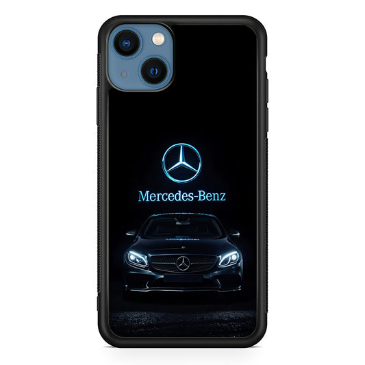 Mercedes-Benz Blue Dark Aesthetic iPhone 13 Case | Slim Rubber Case for iPhone 13