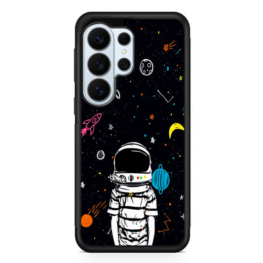 Astronaut Standing in Space Samsung Galaxy S26 Ultra Case | Protective Phone Cover