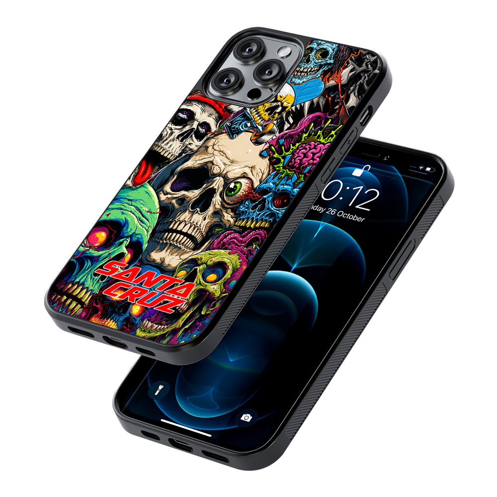 Santa Cruz Skateboard Skull 2D Rubber Phone Case | Durable Phone Case