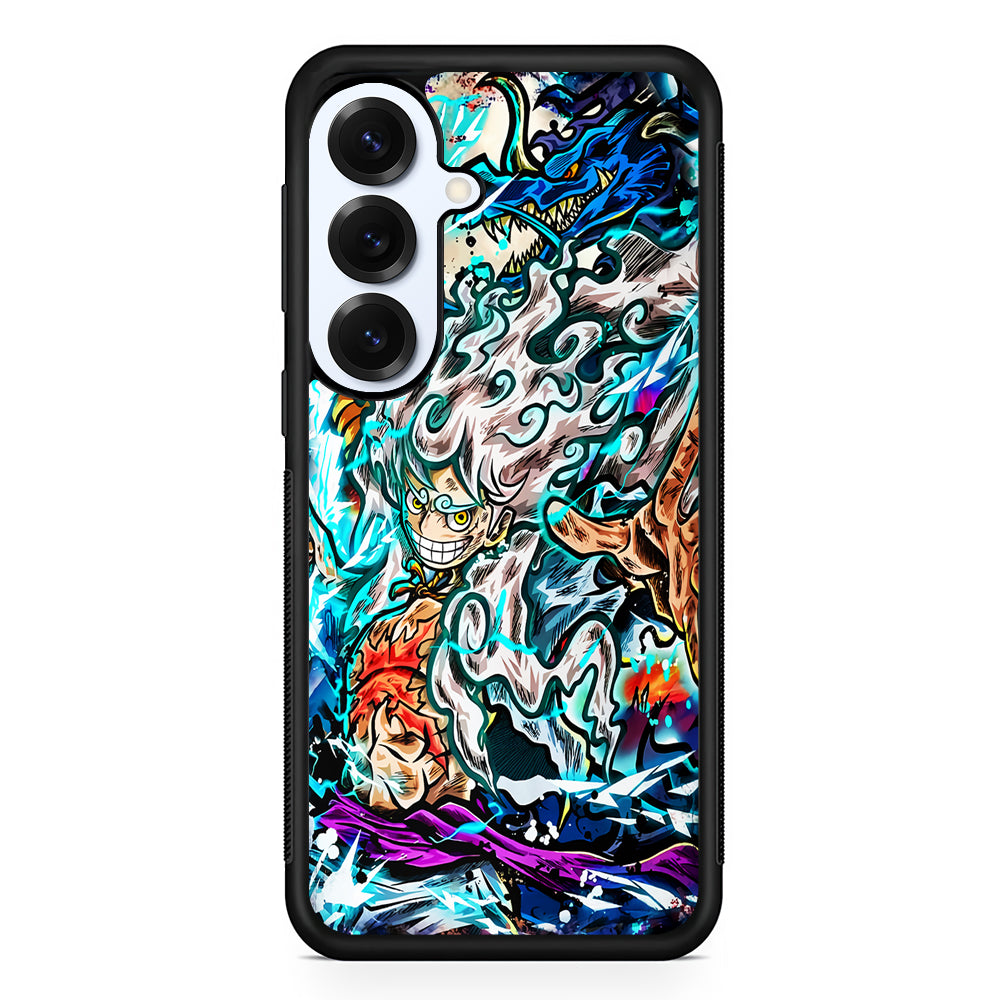 Luffy Gear 5 VS Kaido Samsung Galaxy S25 Plus Case | Slim Rubber Cover for Samsung Galaxy S25 Plus