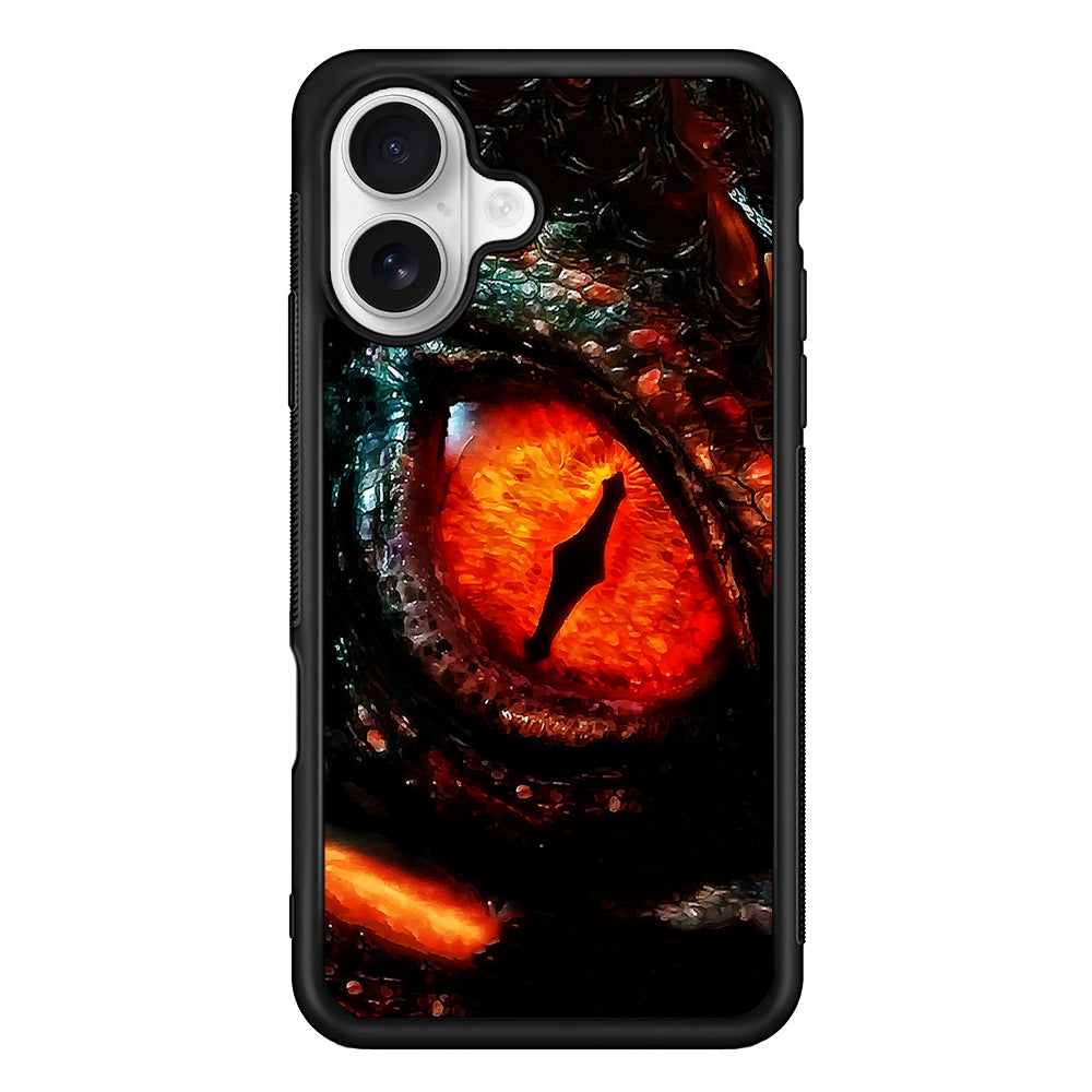 Eye of a Red Dragon iPhone 16 Plus Case | Durable Protective Rubber Cover