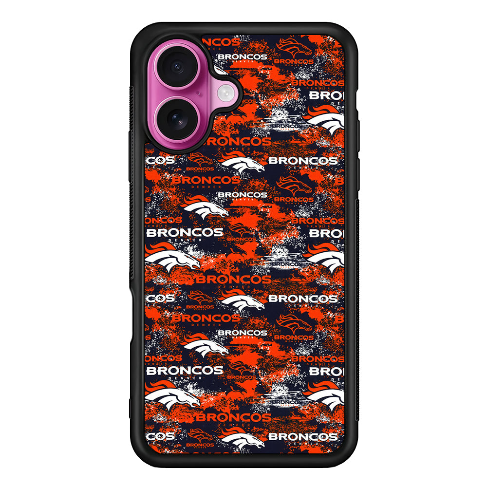 Denver Broncos Patterns iPhone 17 Case | Slim Protective Rubber Phone Cover