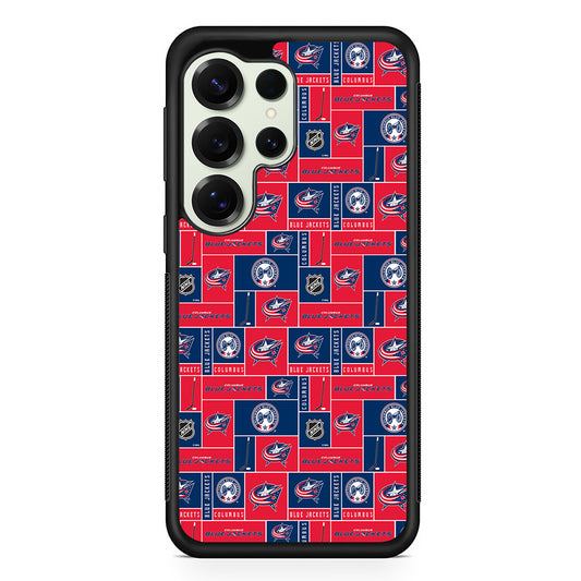 Columbus Blue Jackets Pattern Samsung Galaxy S25 Ultra Case | Durable Rubber Case for Samsung Galaxy S25 Ultra