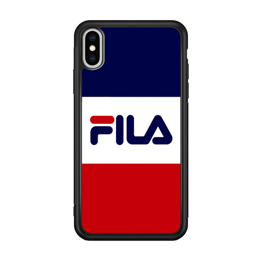 Fila Three Colors iPhone Xs Max Case | Slim Rubber Case for iPhone Xs Max