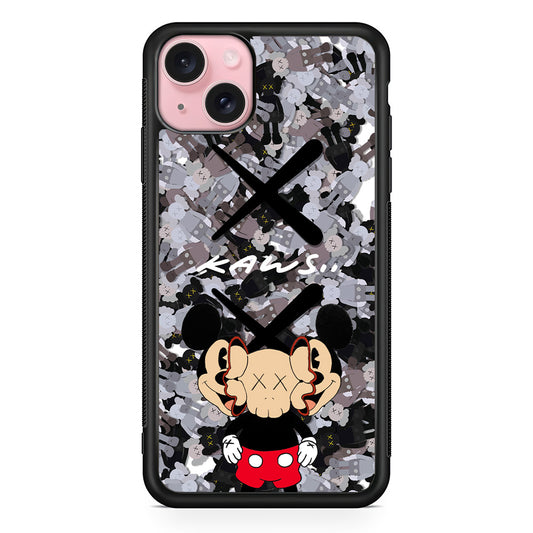 Kaws and Mickey Mask iPhone 15 Case | Slim Rubber Case for iPhone 15