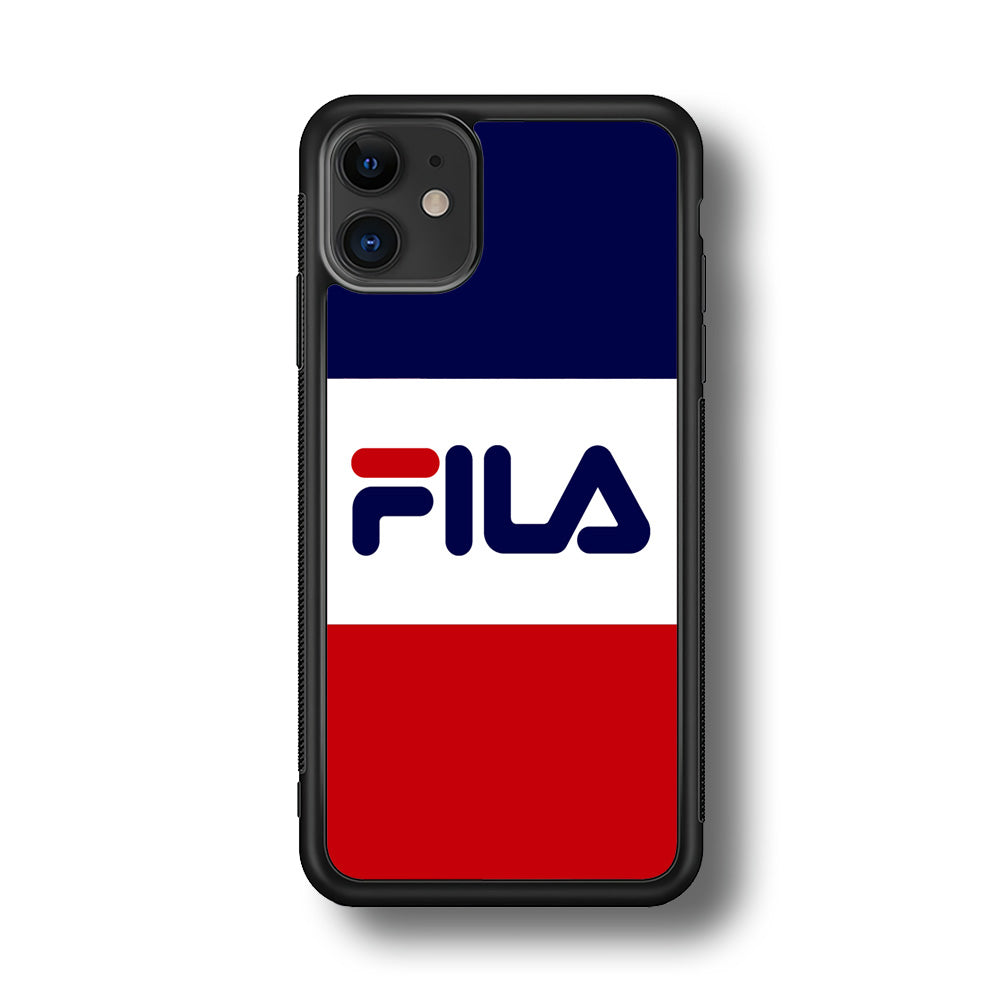 Fila Three Colors iPhone 12 Case | Slim Rubber Case for iPhone 12