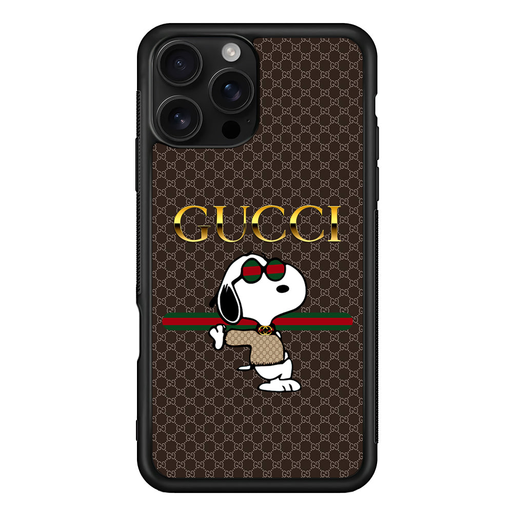 Gucci Snoopy Dope iPhone 16 Pro Case | Slim Rubber Case for iPhone 16 Pro