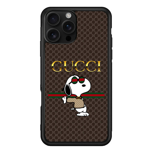 Gucci Snoopy Dope iPhone 16 Pro Case | Slim Rubber Case for iPhone 16 Pro
