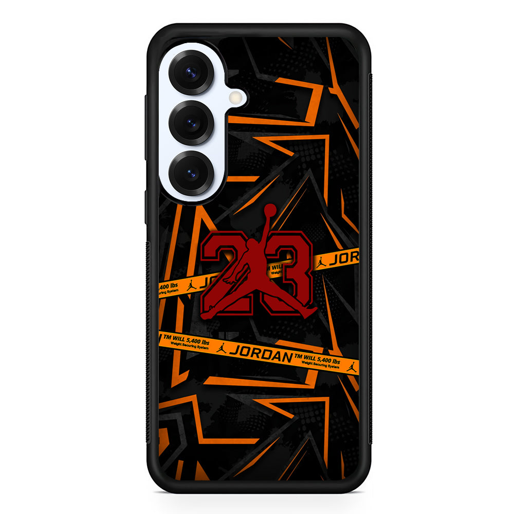 Air Jordan Orange Shapes Samsung Galaxy S25 Plus Case | Durable Samsung Galaxy S25 Plus Phone Case