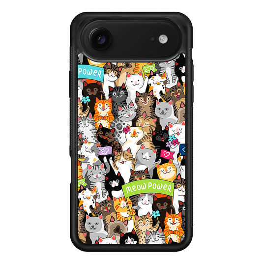 Cute Cats Meow Power iPhone 17 Air Case | Protective Case for iPhone 17 Air